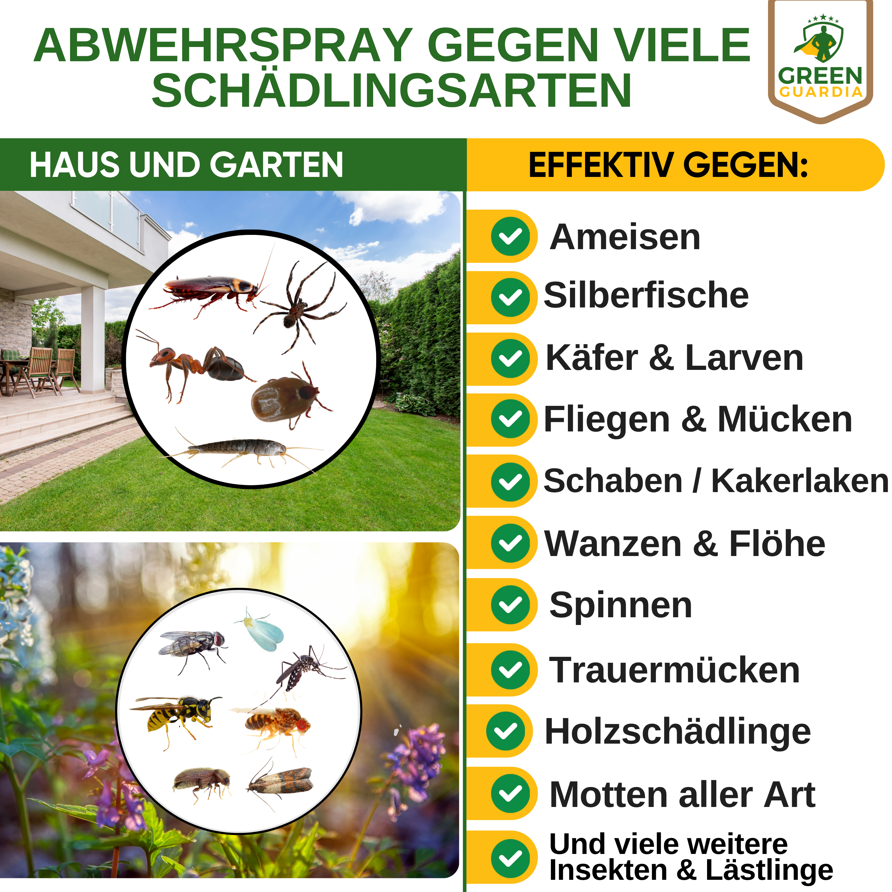 Spray repellente per parassiti concentrato