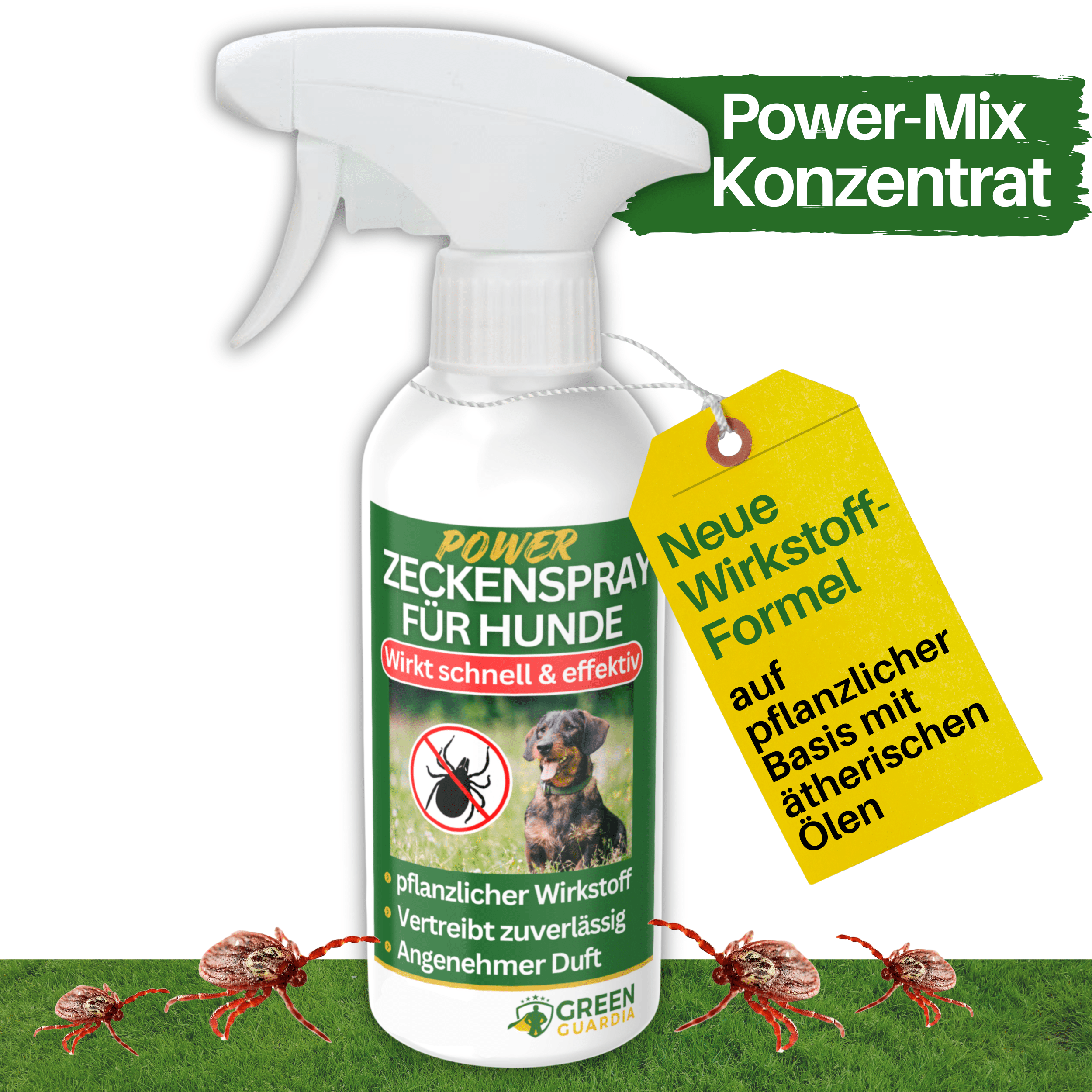 Zecken Abwehrspray Power - Konzentrat für Hunde - Green Guardia - Ihr Experte für Schädlinge und Pflanzen