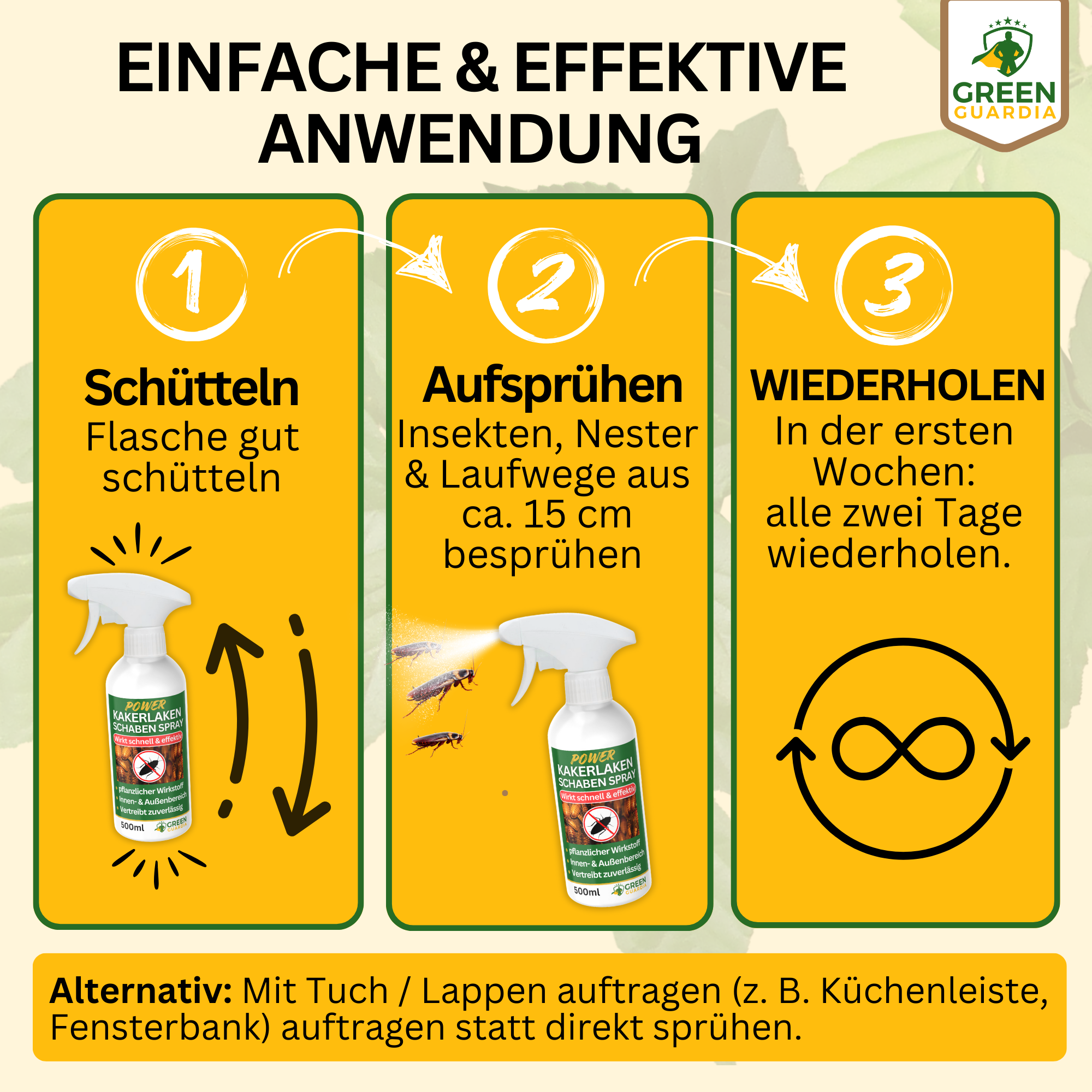 Spray repellente per scarafaggi concentrato