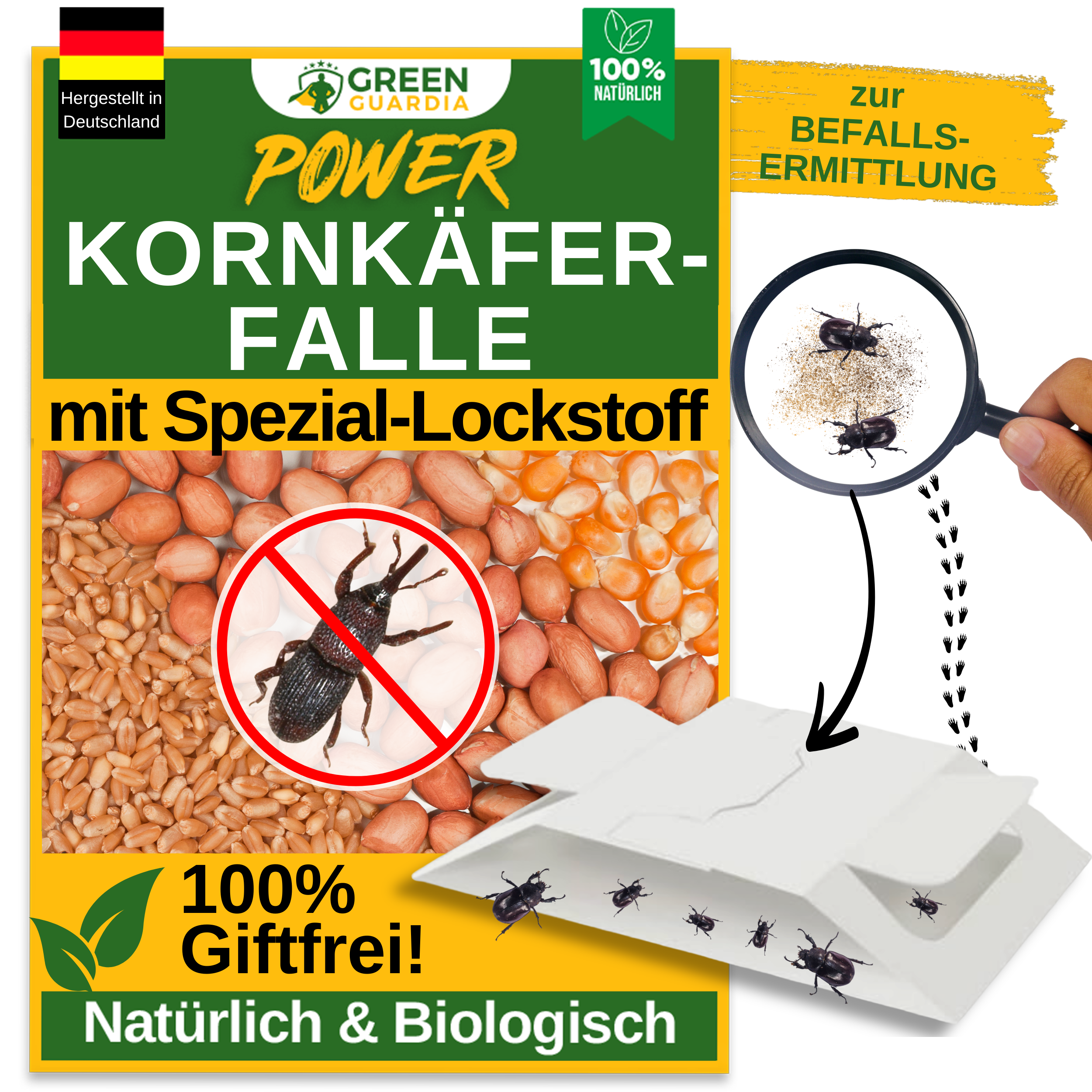 Trappola per coleotteri dei cereali con speciale attrattivo