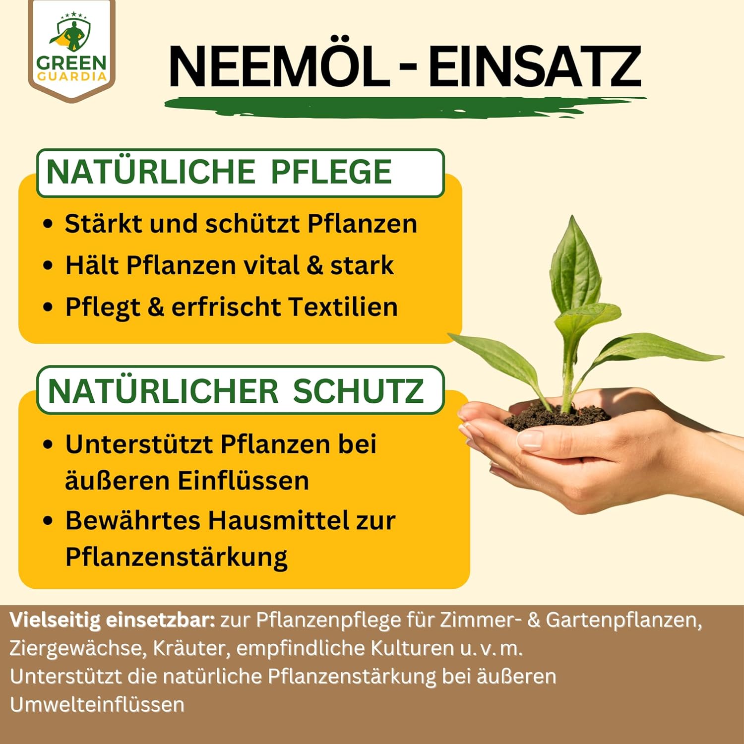 Olio di Neem potente con emulsionante per piante da appartamento e da giardino