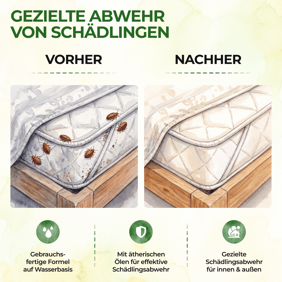 Bettwanzen-Abwehrspray Power-Konzentrat - 500ml - Green Guardia - Ihr Experte für Schädlinge und Pflanzen
