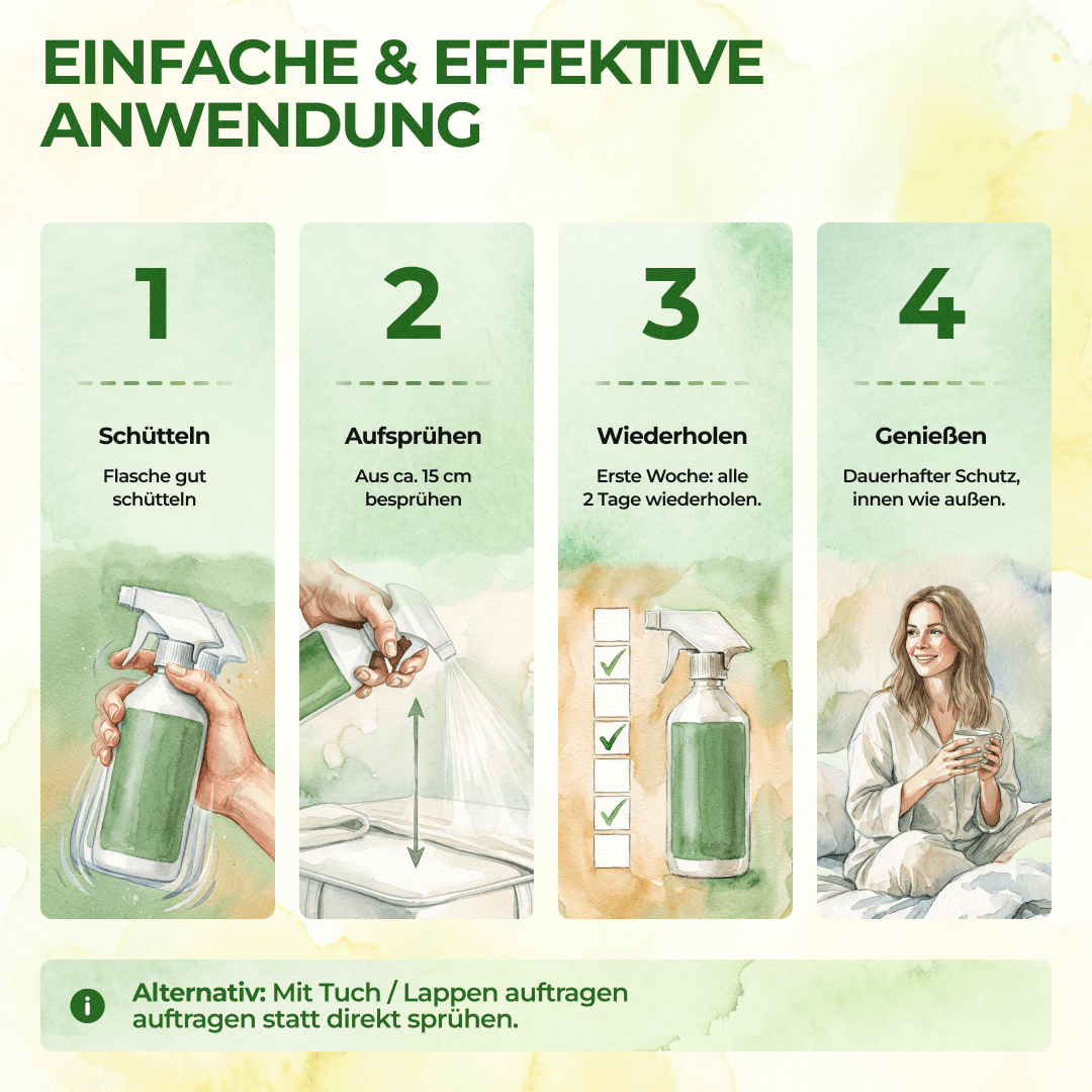 Bettwanzen-Abwehrspray Power-Konzentrat - 500ml - Green Guardia - Ihr Experte für Schädlinge und Pflanzen