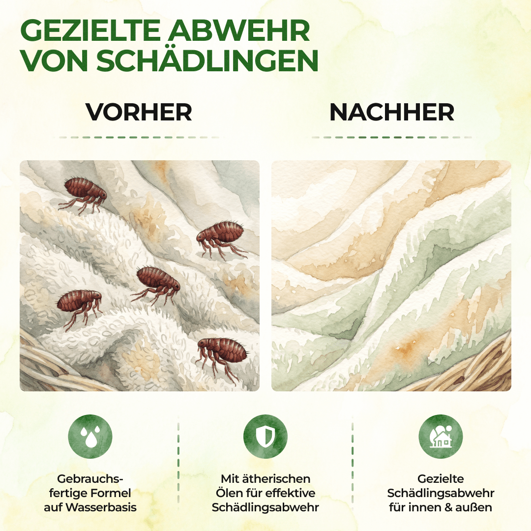 Flöhe Abwehrspray Power-Konzentrat für Hunde - 500ml - Green Guardia - Ihr Experte für Schädlinge und Pflanzen