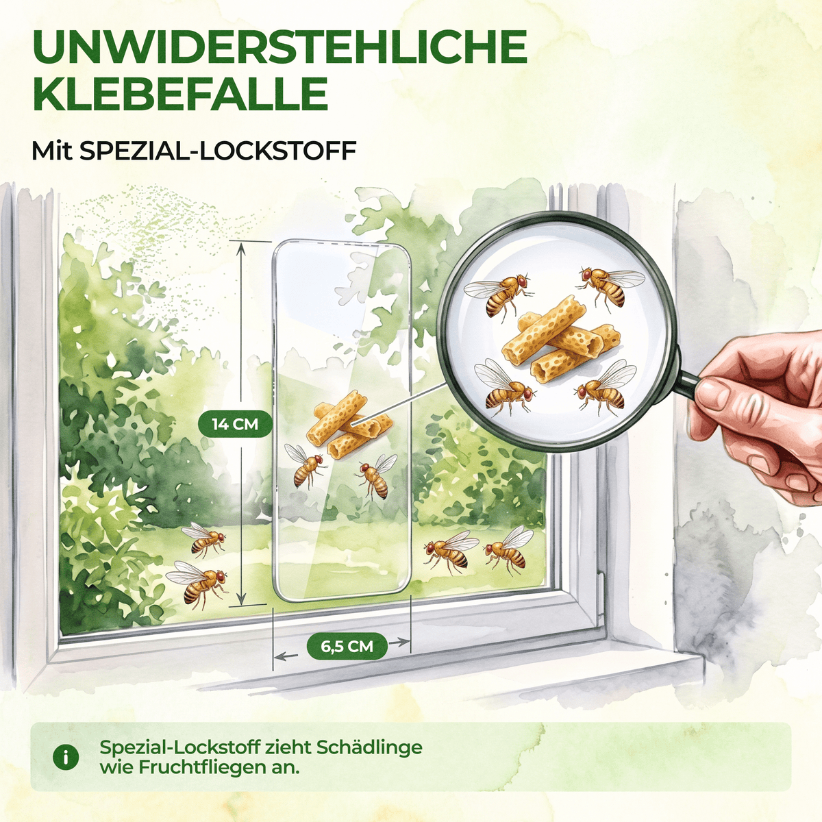 Fruchtfliegen Fenster-Falle - Green Guardia - Ihr Experte für Schädlinge und Pflanzen