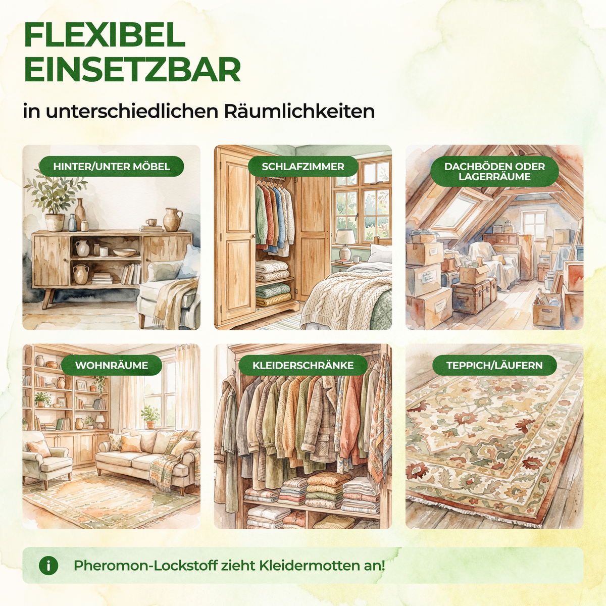 Kleidermotten-Fallen mit Pheromonlockstoff