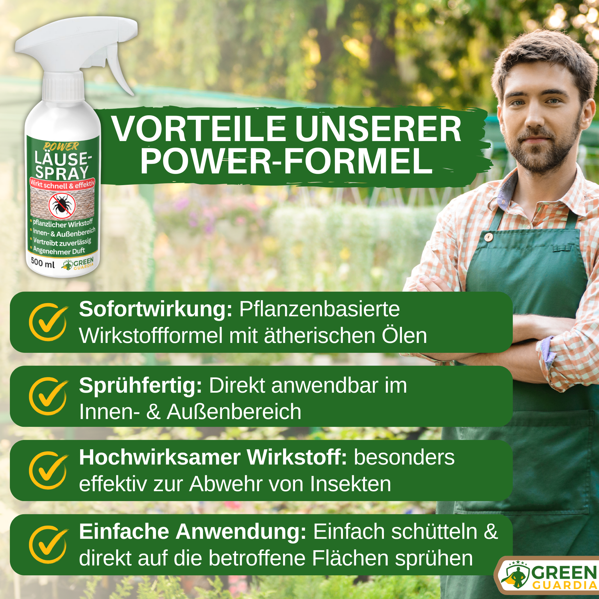 Läuse - Abwehrspray Power - Konzentrat - Green Guardia - Ihr Experte für Schädlinge und Pflanzen
