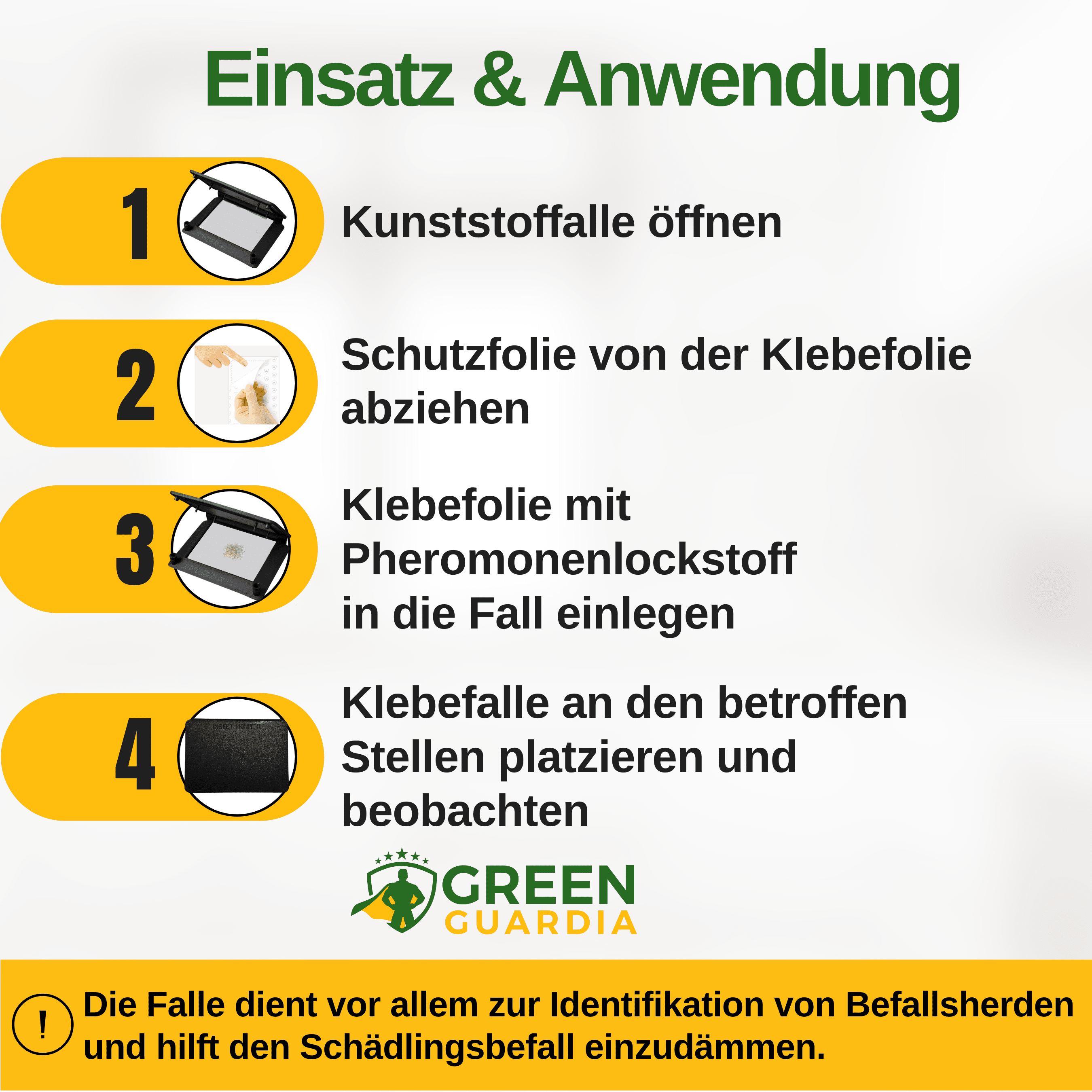 Papierfisch Falle mit Pheromon - Lockstoff - Green Guardia - Ihr Experte für Schädlinge und Pflanzen