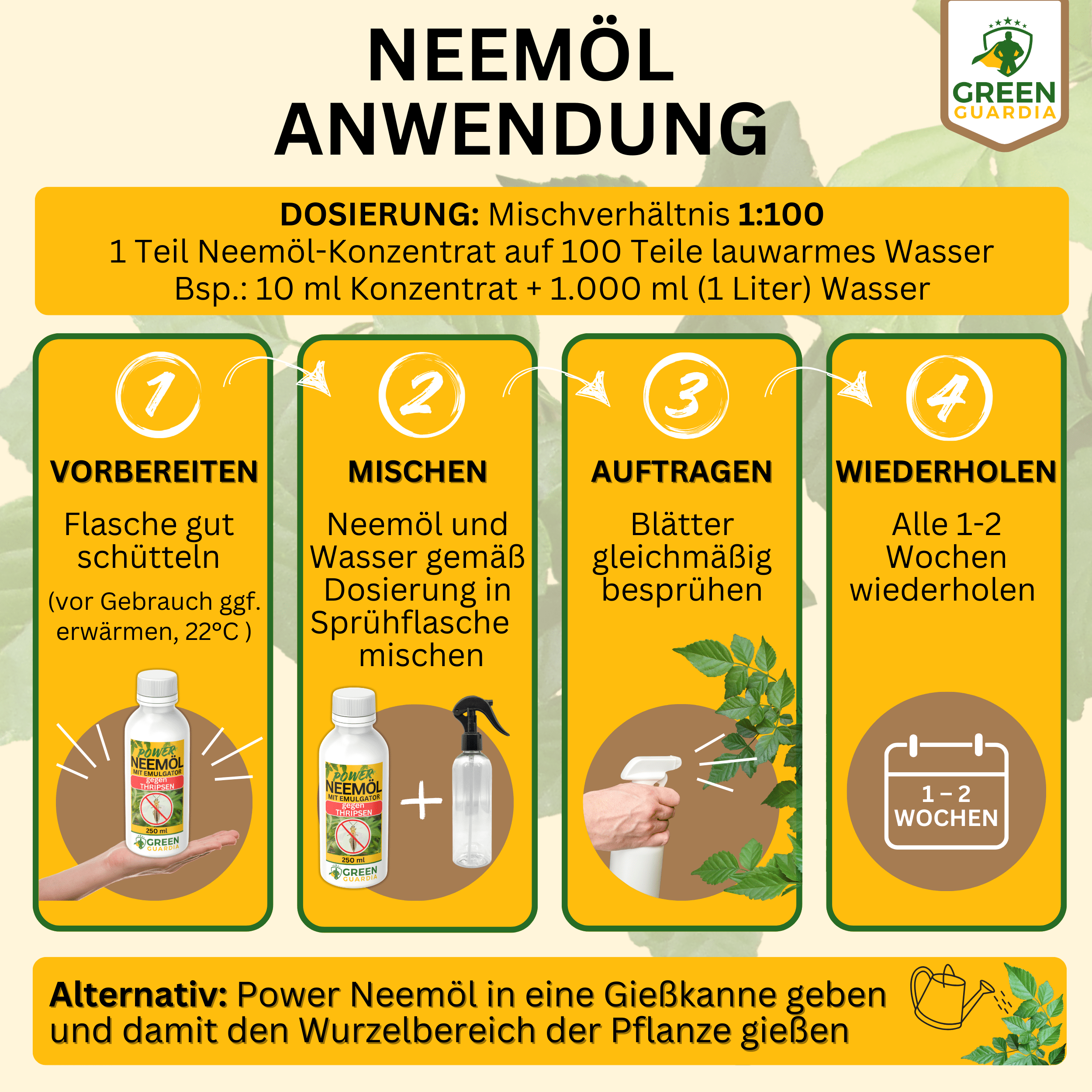 Power Neemöl gegen Thripse - Green Guardia - Ihr Experte für Schädlinge und Pflanzen