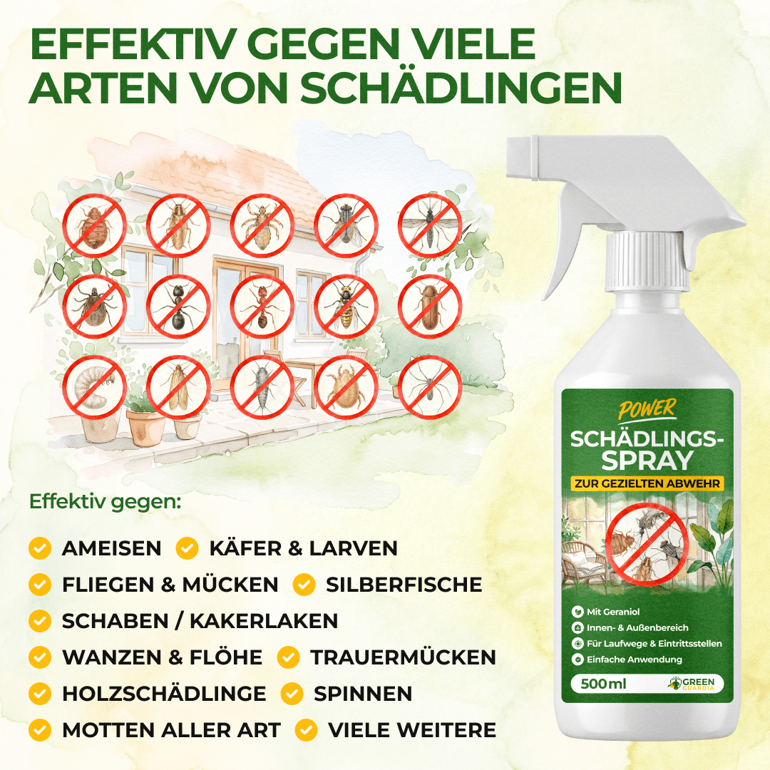 Schädlings-Abwehrspray Power-Konzentrat - 500ml - Green Guardia - Ihr Experte für Schädlinge und Pflanzen