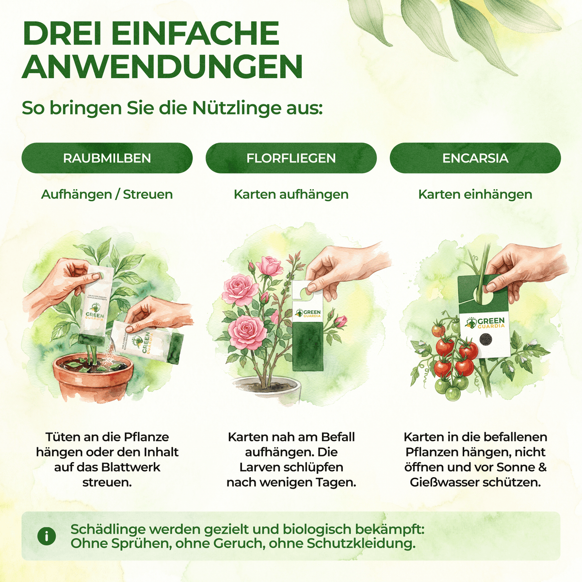 Schädlingsabwehr-Bundle für 5 Pflanzen - Green Guardia - Ihr Experte für Schädlinge und Pflanzen